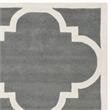Safavieh Chatham 8' X 10' Wool Hand Tufted Rug In Dark Gray And Ivory