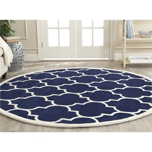 Safavieh Chatham Dark Blue Contemporary Rug - Round 7'