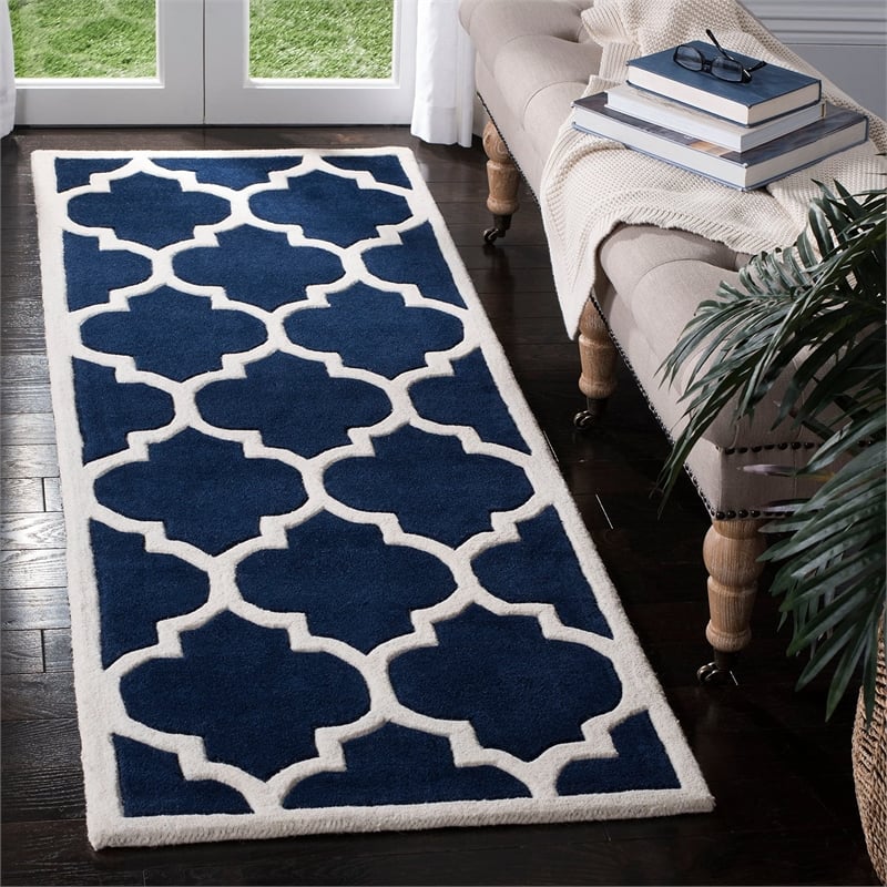 Safavieh Chatham Dark Blue Contemporary Rug - Runner 2'3