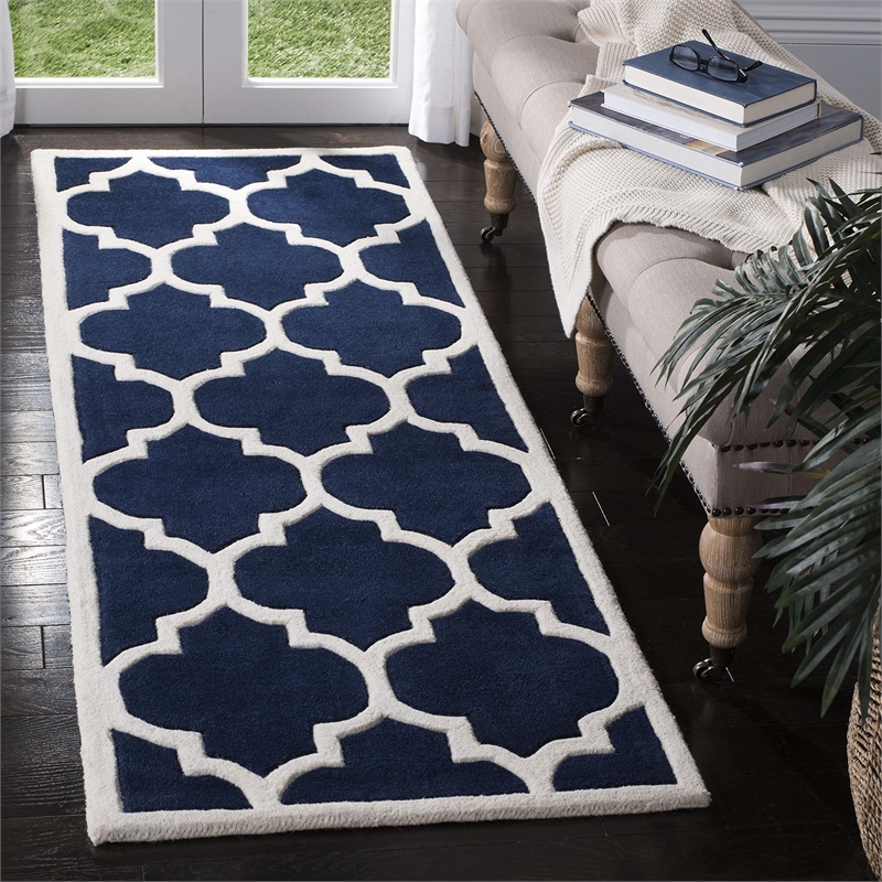 Safavieh Chatham Dark Blue Contemporary Rug - Runner 2'3