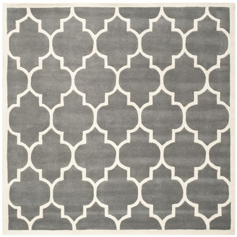 Safavieh Chatham Dark Grey Contemporary Rug - Square 7'