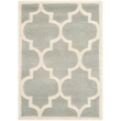 Safavieh Chatham 3' X 5' Wool Hand Tufted Rug in Gray / Ivory