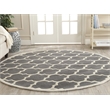 Safavieh Chatham Dark Grey Contemporary Rug - Round 5'
