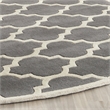 Safavieh Chatham Dark Grey Contemporary Rug - Round 5'