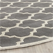 Safavieh Chatham Dark Grey Contemporary Rug - Round 5'