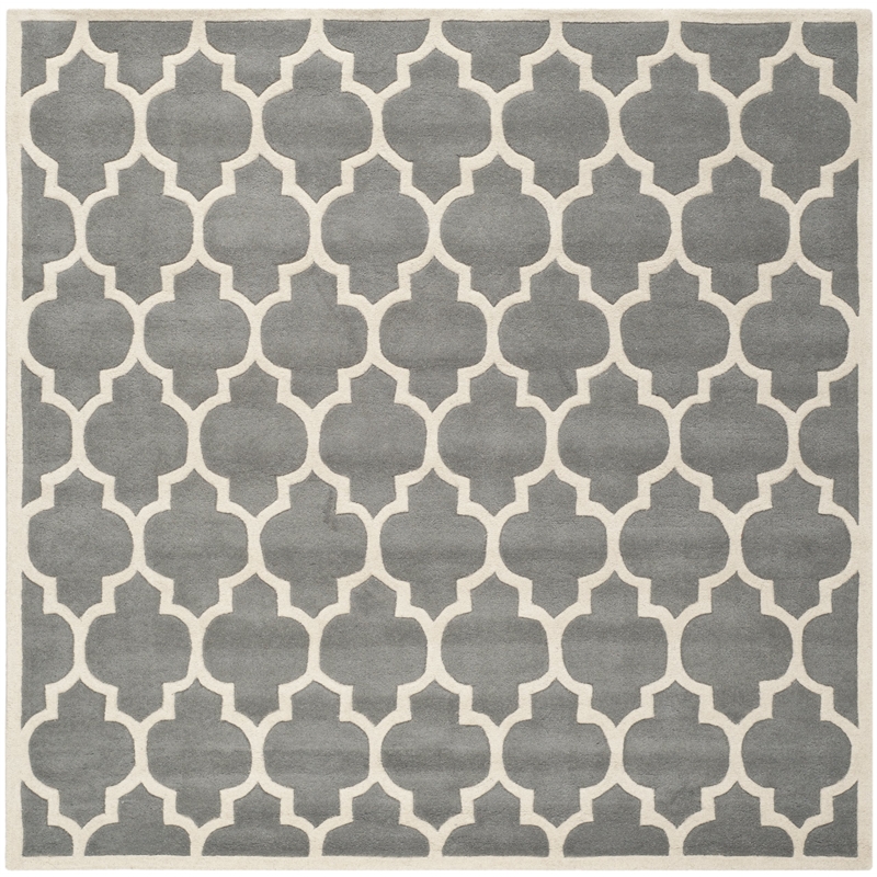 Safavieh Chatham Dark Grey Contemporary Rug - Square 7'