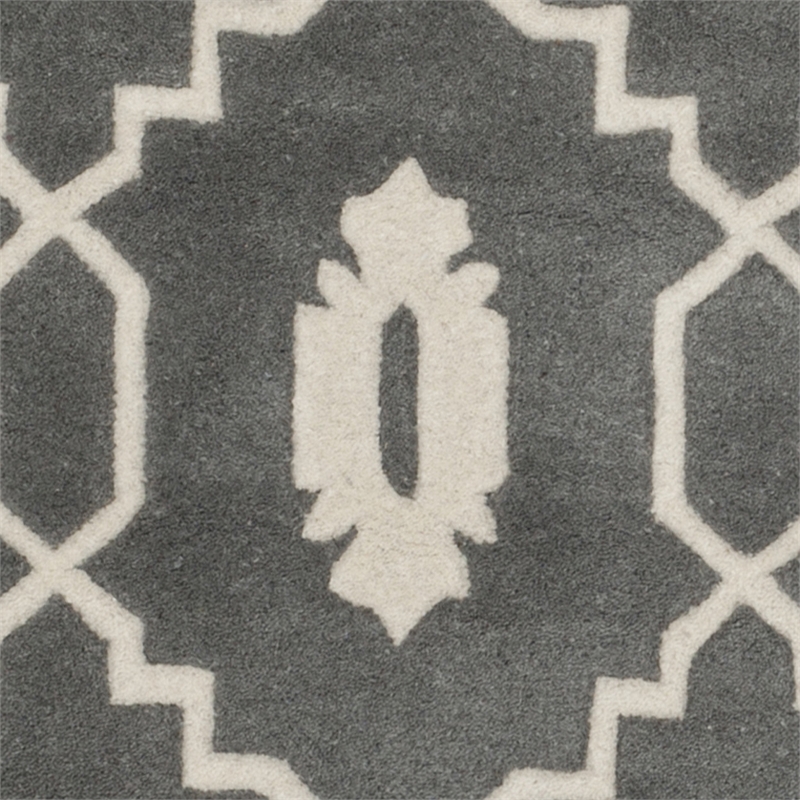 Safavieh Chatham Dark Grey Contemporary Rug - Round 5'