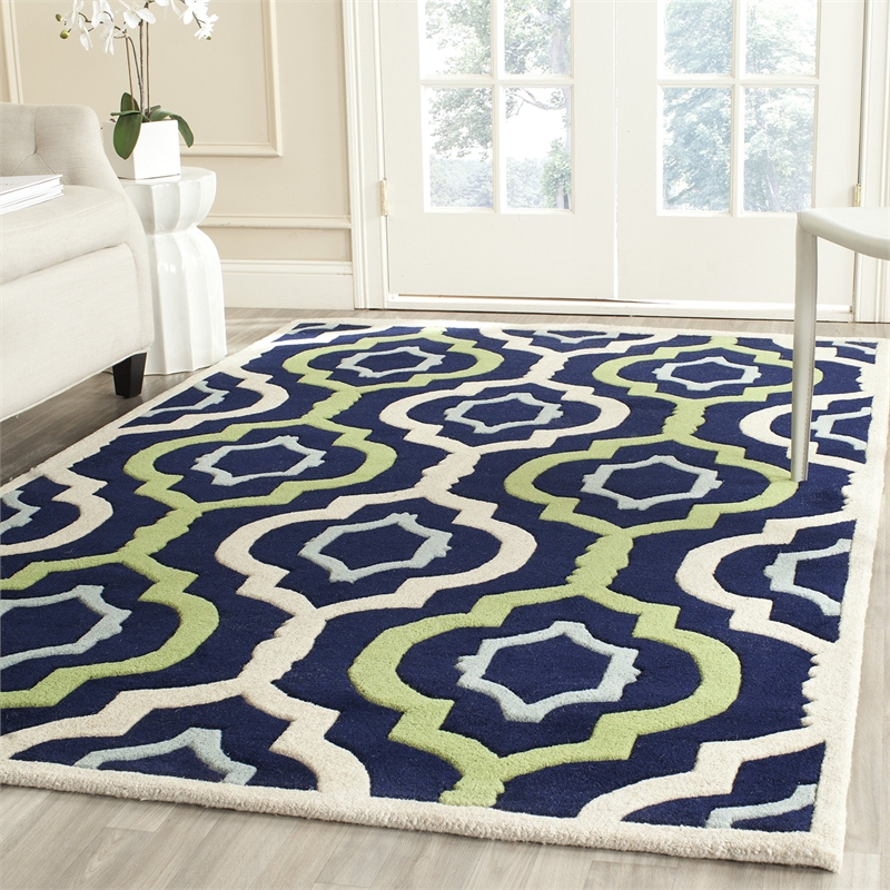 Safavieh Chatham Dark Blue Contemporary Rug - 6' x 9'