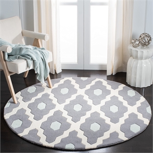 Safavieh Chatham Ivory Contemporary Rug - Round 7'