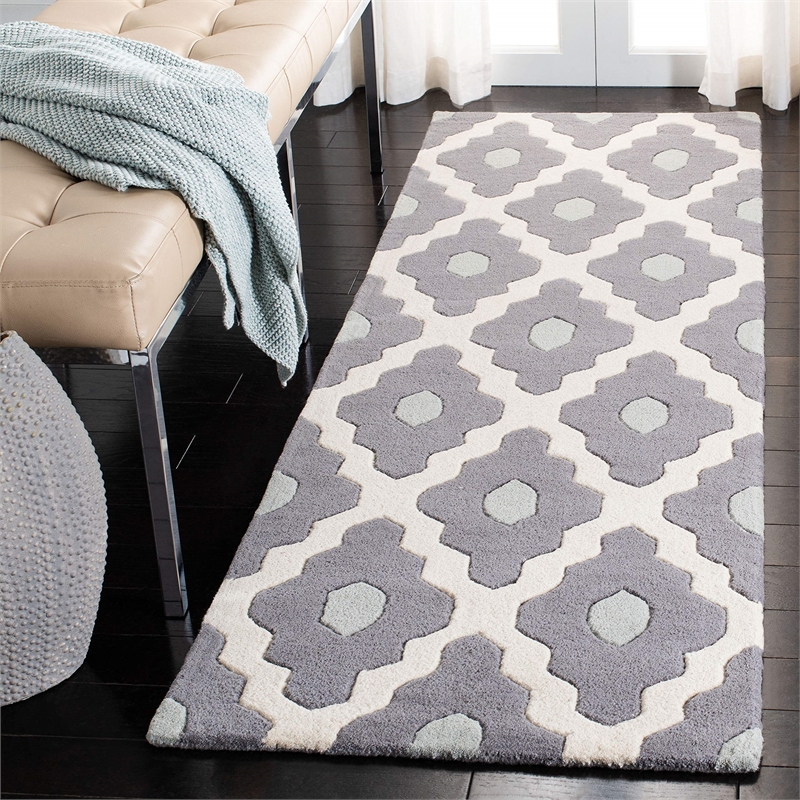 Safavieh Chatham Dark Grey Contemporary Rug - Runner 2'3