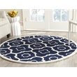 Safavieh Chatham Dark Blue Contemporary Rug - Round 5'