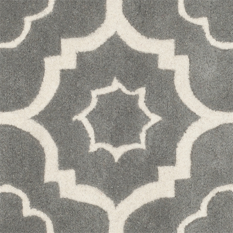 Safavieh Chatham Dark Grey Contemporary Rug - Round 5'