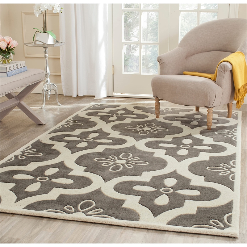 Safavieh Chatham Dark Grey Contemporary Rug - 4' x 6'