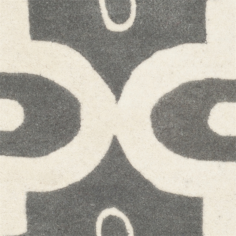 Safavieh Chatham Dark Grey Contemporary Rug - Round 5'