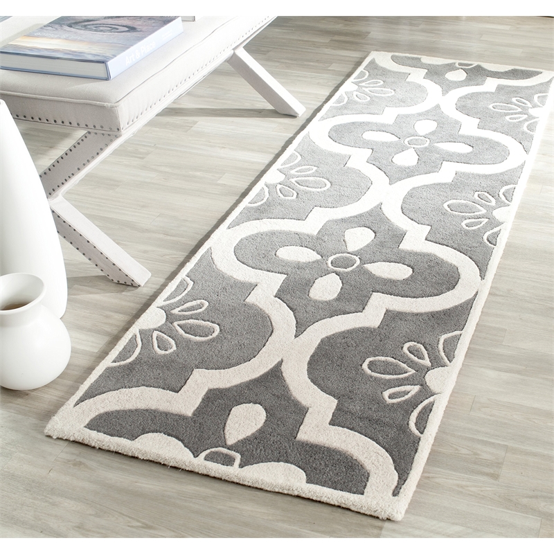 Safavieh Chatham Dark Grey Contemporary Rug - Runner 2'3