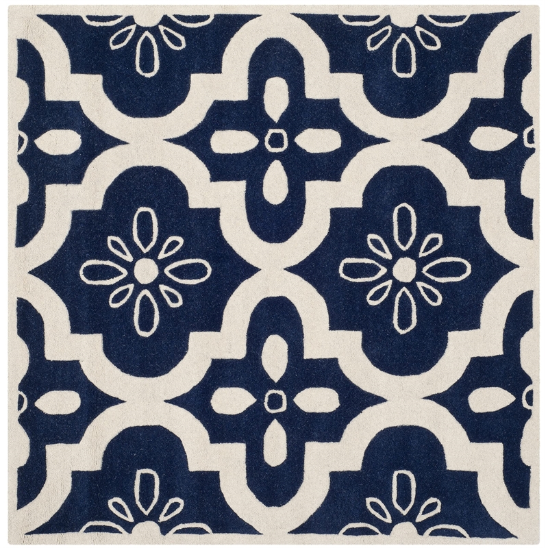 Safavieh Chatham Dark Grey Contemporary Rug - Square 5'