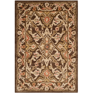 Safavieh Classic 2' X 3' Wool Hand Tufted Rug in Brown/Brown