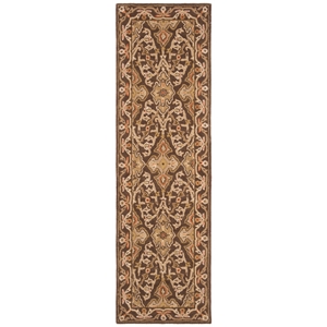 Safavieh Classic 2'-3&quot X 8' Wool Hand Tufted Rug in Brown/Brown