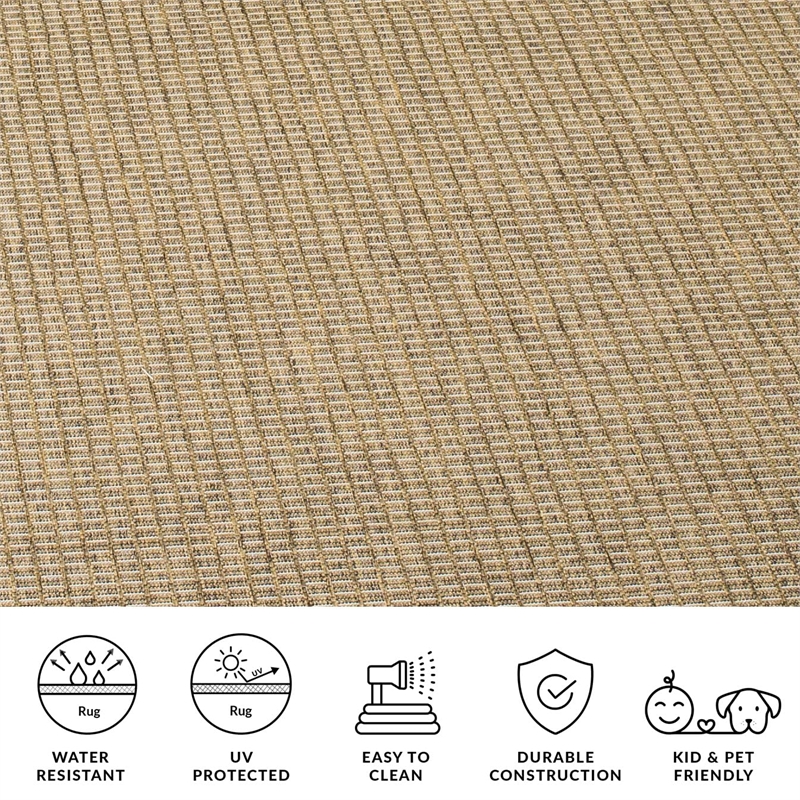 Safavieh Courtyard Brown Indoor Outdoor Rug - 9' x 12'