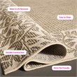 Safavieh Courtyard Brown Indoor Outdoor Rug - 9' x 12'