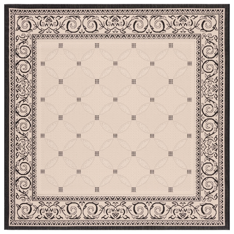 Safavieh Courtyard Sand Indoor Outdoor Rug - Square 6'7