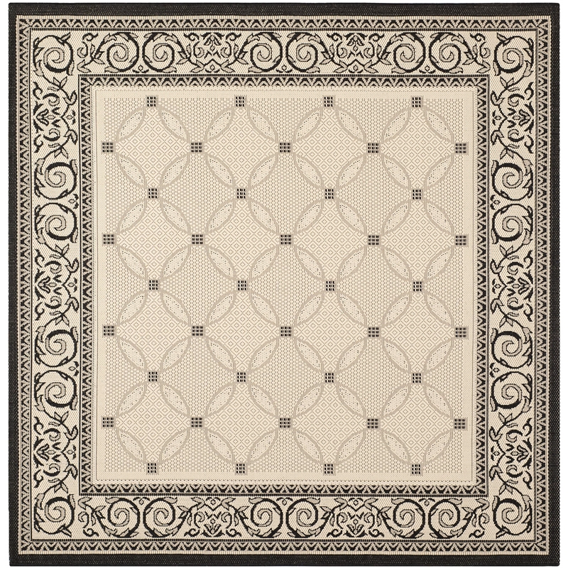 Safavieh Courtyard Sand Indoor Outdoor Rug - Square 7'10