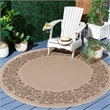 Safavieh Courtyard Natural Indoor Outdoor Rug - Round 7'10