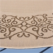 Safavieh Courtyard Natural Indoor Outdoor Rug - Round 7'10