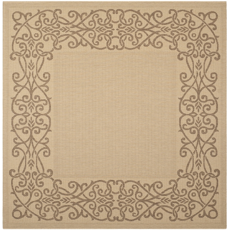 Safavieh Courtyard Natural Indoor Outdoor Rug - Square 7'10