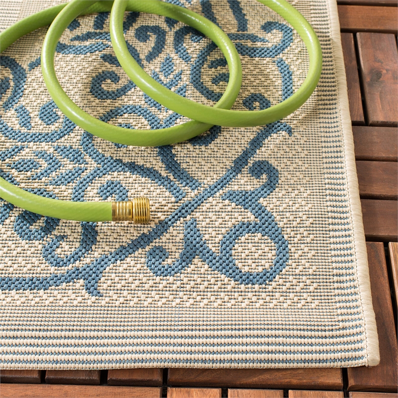Safavieh Courtyard Natural Indoor Outdoor Rug - Square 7'10