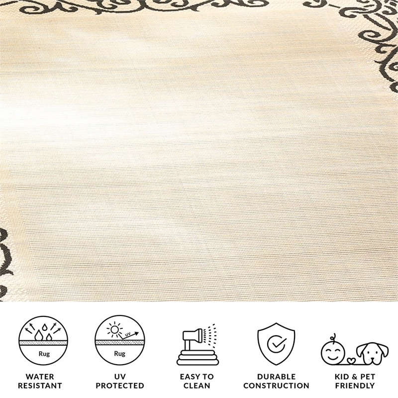 Safavieh Courtyard Sand Indoor Outdoor Rug - Runner 2'4