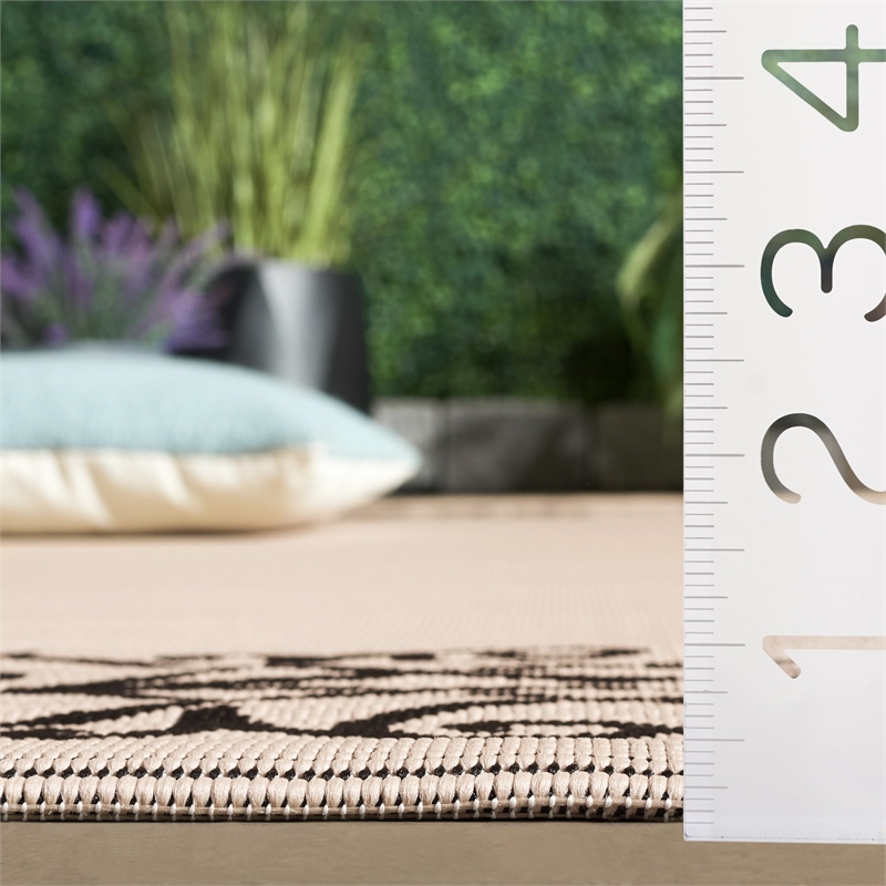 Safavieh Courtyard Sand Indoor Outdoor Rug - Square 7'10