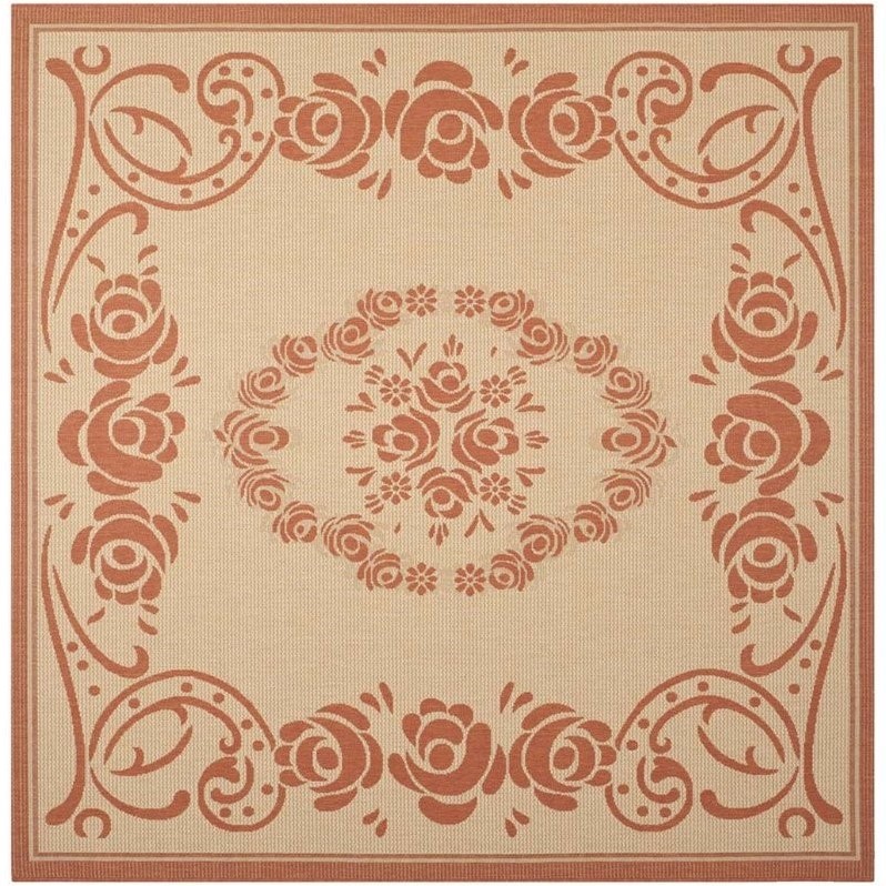 Safavieh Courtyard Natural Indoor Outdoor Rug - Square 7'10