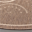 Safavieh Courtyard Brown Indoor Outdoor Rug - Round 7'10