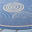 Safavieh Courtyard Blue Indoor Outdoor Rug - Round 7'10