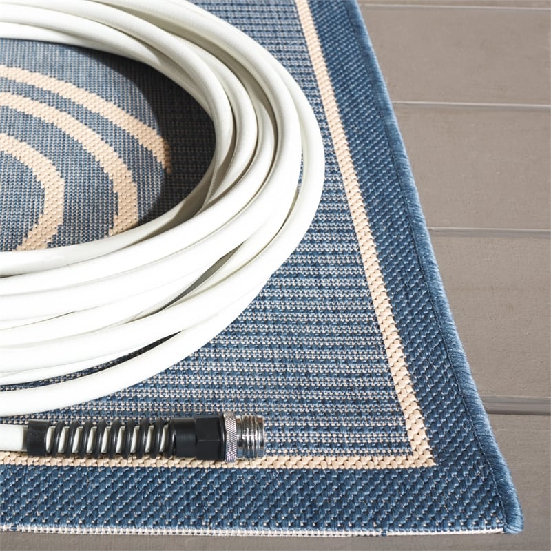 Safavieh Courtyard Blue Indoor Outdoor Rug - Runner 2'4