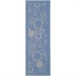 Safavieh Courtyard Blue Indoor Outdoor Rug - Runner 2'4