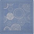 Safavieh Courtyard Blue Indoor Outdoor Rug - Square 7'10