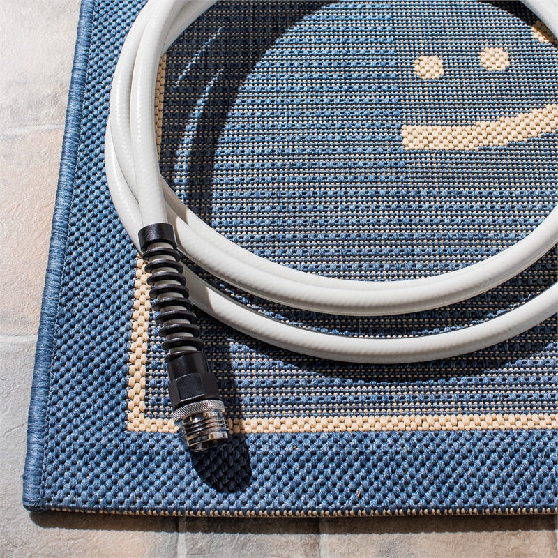 Safavieh Courtyard Blue Indoor Outdoor Rug - Square 7'10