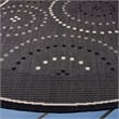 Safavieh Courtyard Black Indoor Outdoor Rug - Round 7'10