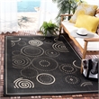 Safavieh Courtyard Black Indoor Outdoor Rug - Square 7'10