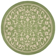 Safavieh Courtyard Olive Indoor Outdoor Rug - Round 7'10