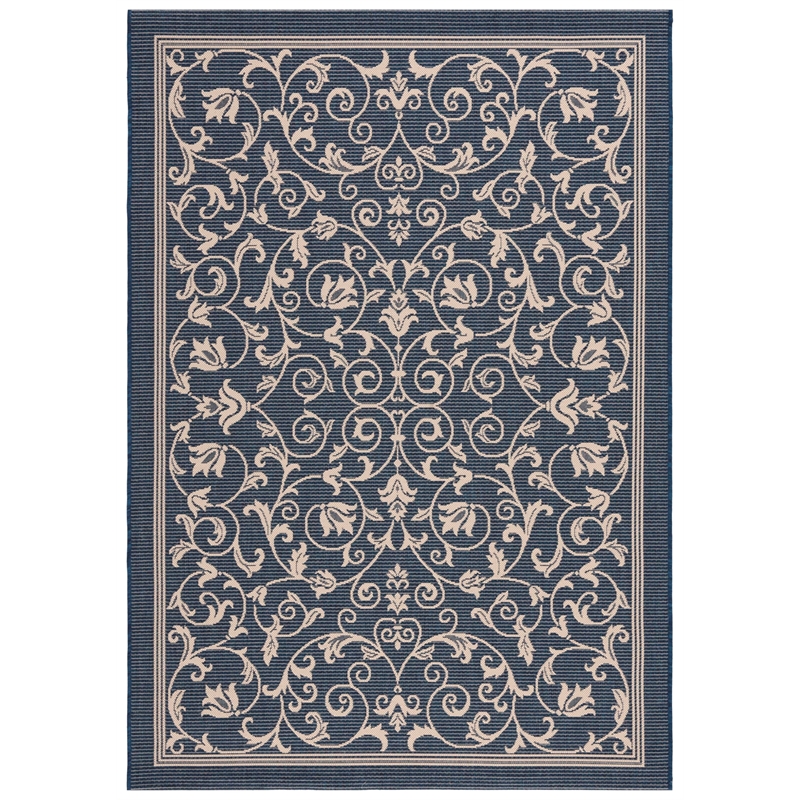 Safavieh Courtyard Navy Indoor Outdoor Rug - 5'3