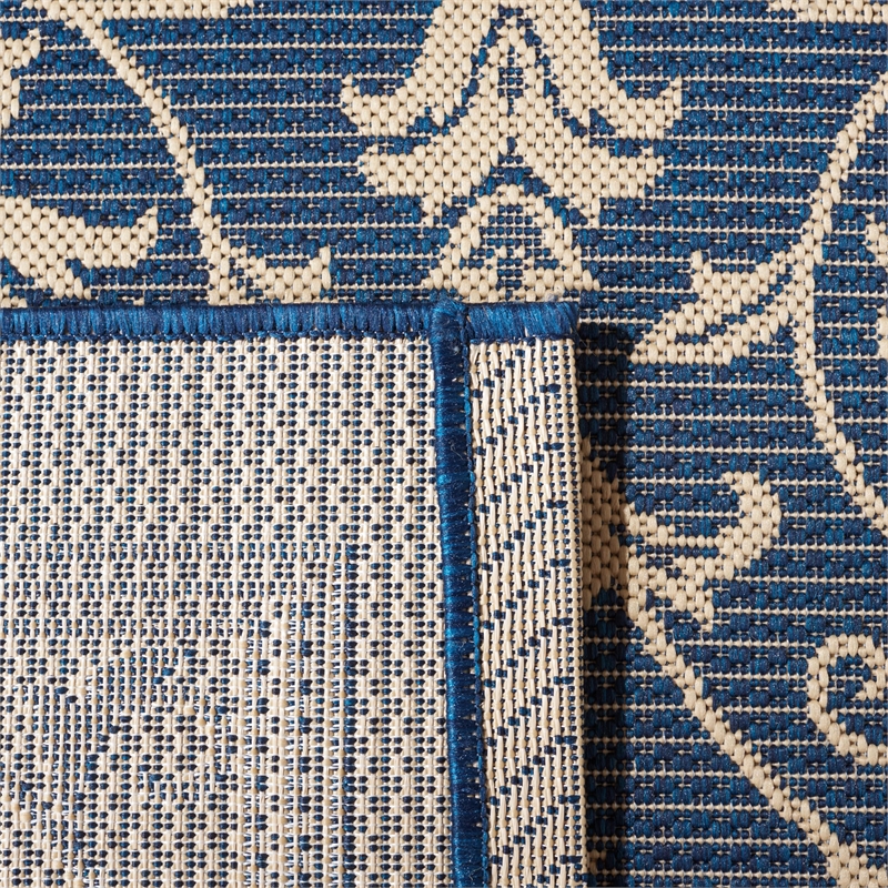 Safavieh Courtyard Navy Indoor Outdoor Rug - 5'3