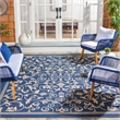 Safavieh Courtyard Navy Indoor Outdoor Rug - 6'7
