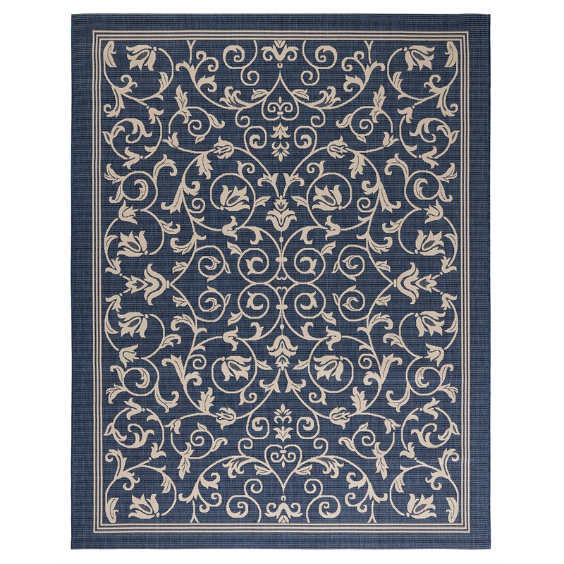 Safavieh Courtyard Navy Indoor Outdoor Rug - 6'7
