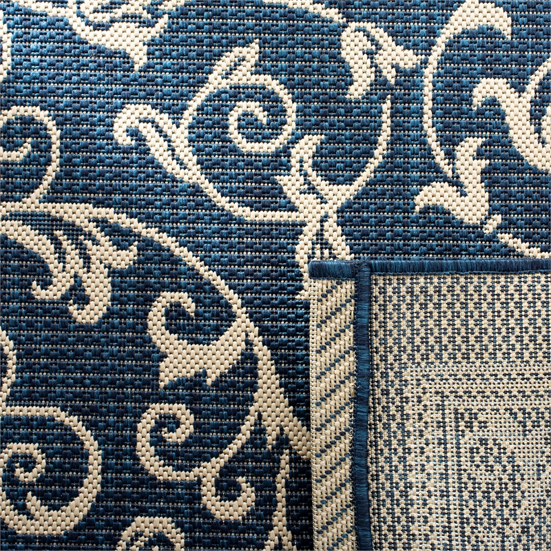 Safavieh Courtyard Navy Indoor Outdoor Rug - Runner 2'3