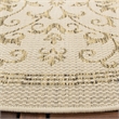 Safavieh Courtyard Natural Indoor Outdoor Rug - Round 7'10