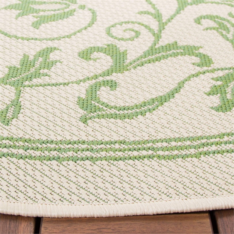 Safavieh Courtyard Natural Indoor Outdoor Rug - Round 7'10