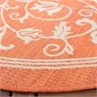 Safavieh Courtyard Terracotta Indoor Outdoor Rug - Round 7'10